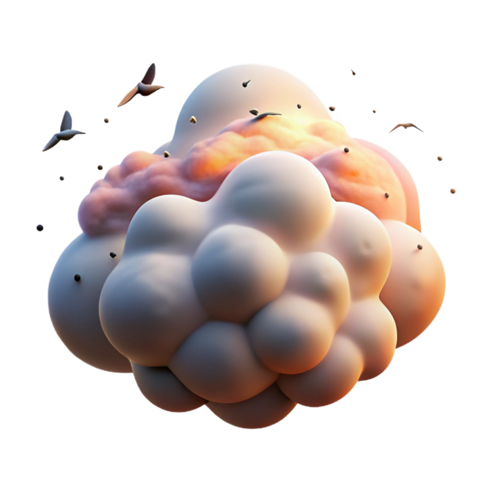 vibrant vintage Realistic Stratus Cloud Layer Isolated exclusive png