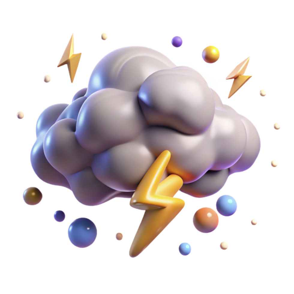 stunning traditional Isolated Thundercloud with Lightning Effect exclusive png