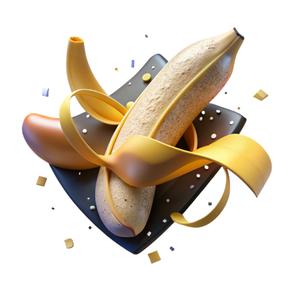 beautiful abstract Ripe Banana Peel Isolated with Texture Detail original png