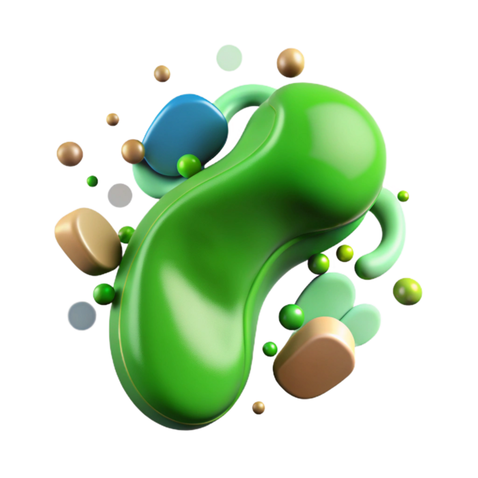 beautiful abstract Green Footprint Icon Isolated with White Background detailed png
