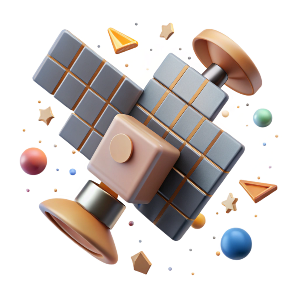 beautiful abstract Satellite Solar Panel Array Extended Transparent exclusive png