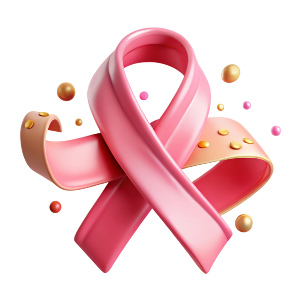 elegant traditional Pink Ribbon Isolated with Subtle Gradient professional png