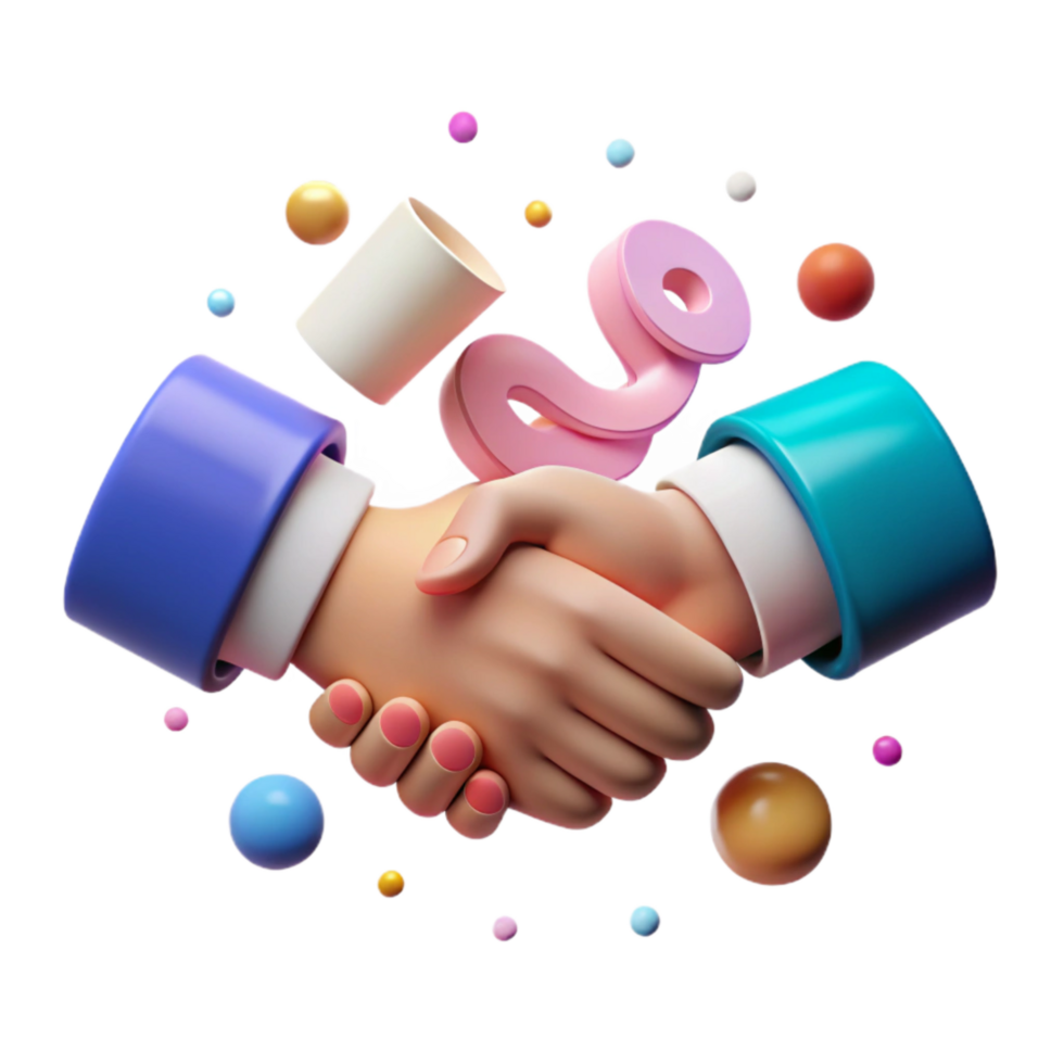 extraordinary minimalist Handshake Partnership Agreement Cutout Transparent Background detailed png