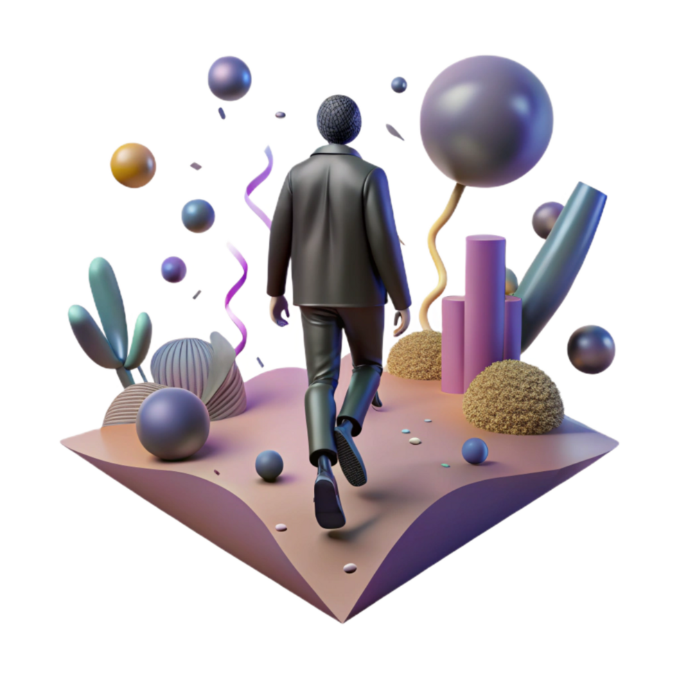 beautiful rustic Silhouette Person Walking on Path Transparent Background professional png