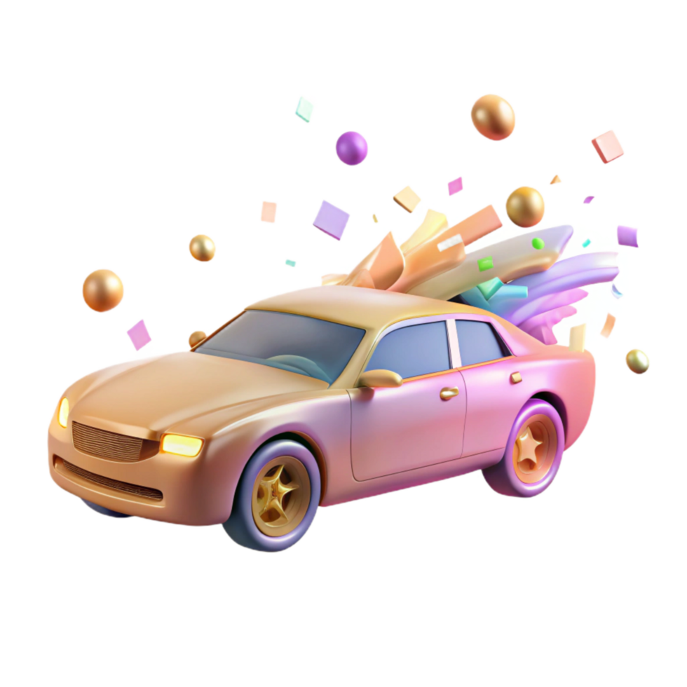 serene creative Motion Blurred Car Side View Transparent Background original png