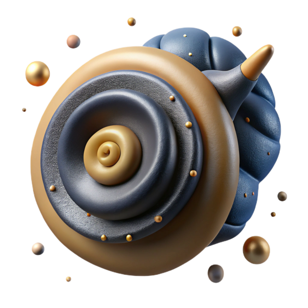 beautiful rustic Single Snail Shell Top View Cutout high resolution png