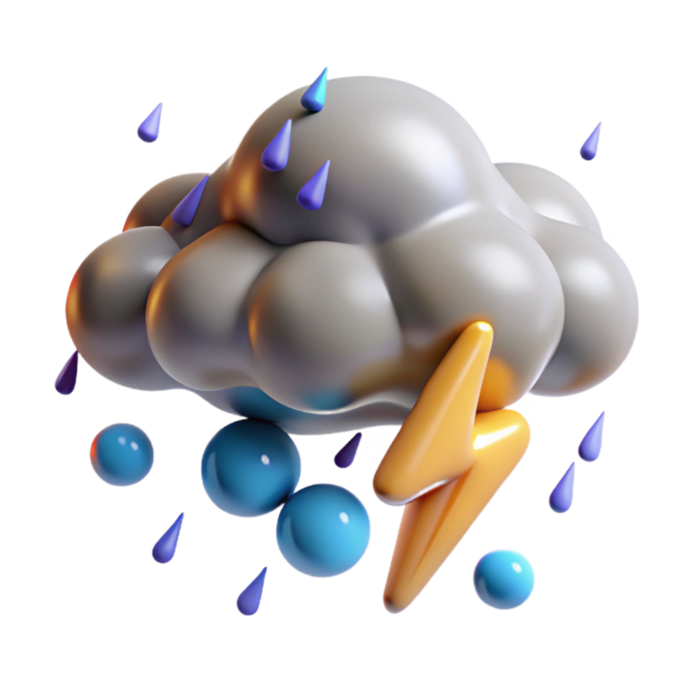 stunning rustic Rain Cloud with Lightning Transparent Background exclusive png