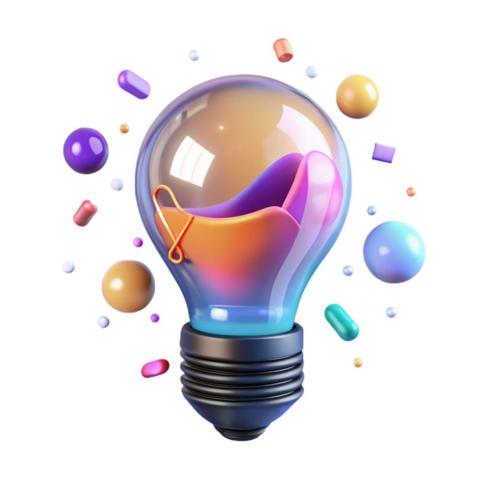 beautiful rustic Smart Lightbulb with Color Changing Feature Transparent Background 4K png
