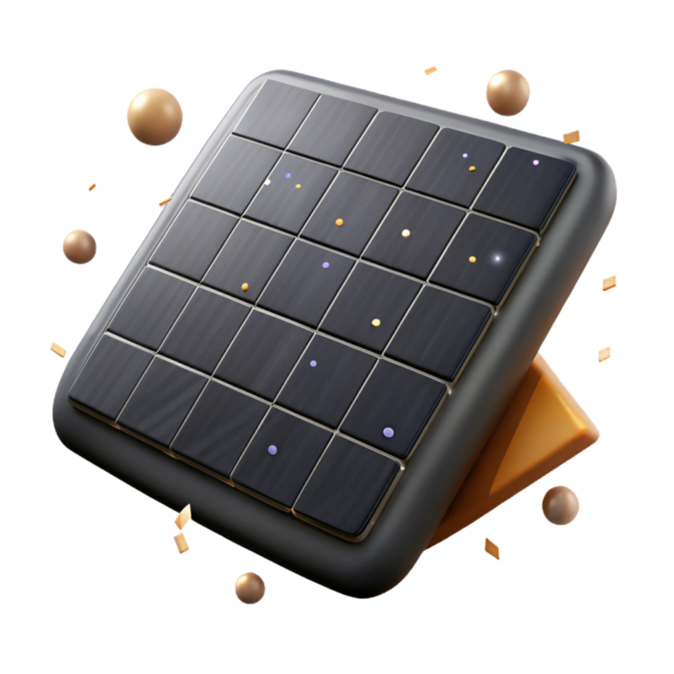 beautiful rustic Solar Panel Close Up with Blue Sky Transparent Background high quality png