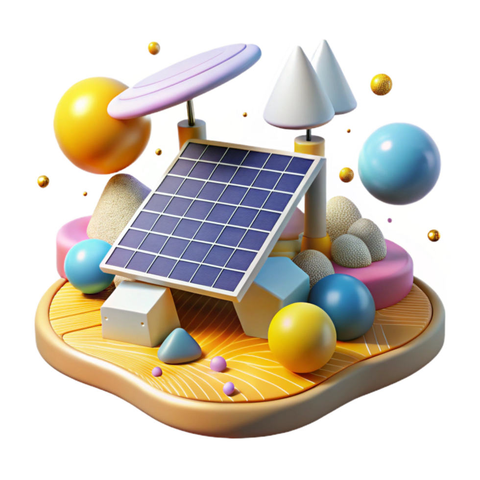 beautiful vintage Solar Farm Aerial View Bright Sunlight Cutout high quality png