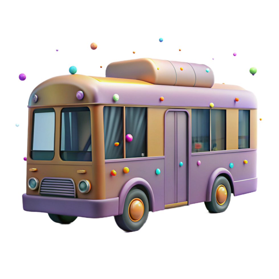 dramatic abstract Public Transportation Bus Side View Cutout exclusive png