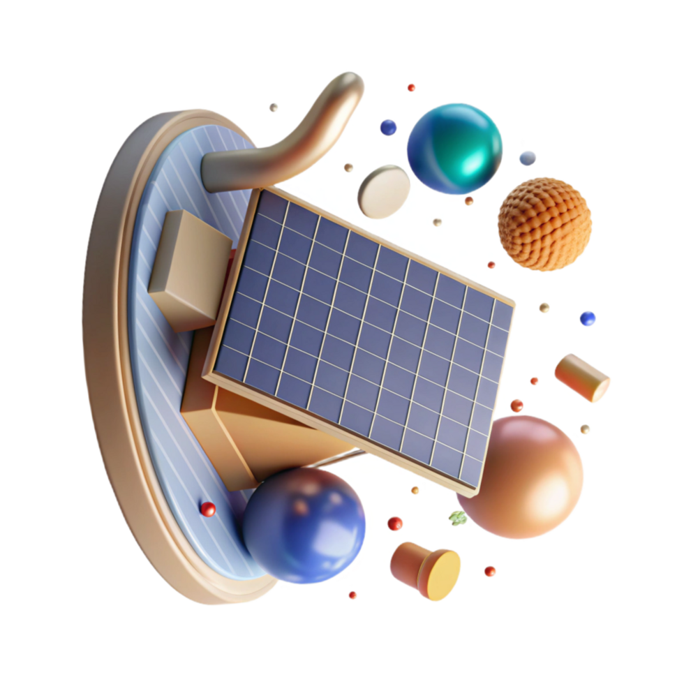 beautiful vintage Solar Panel Installation Process Steps Isolated Element genuine png