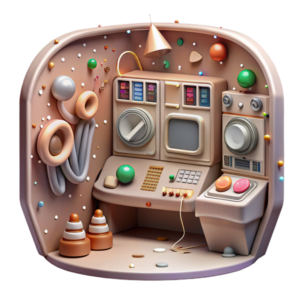 elegant abstract Spacecraft Interior Control Panel Cutout Transparent Background professional png