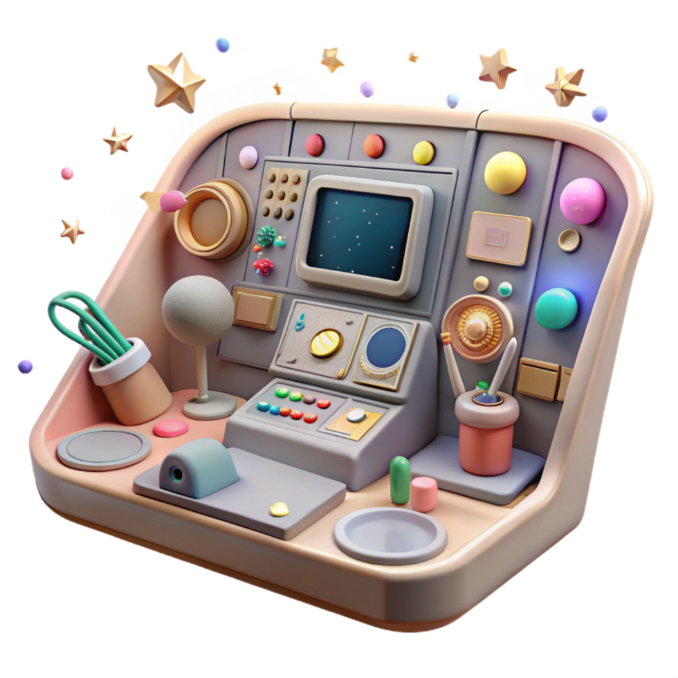 dramatic minimalist Spacecraft Interior Control Panel Cutout Transparent Background professional png