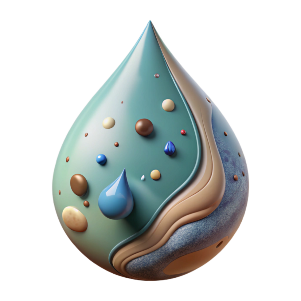 extraordinary contemporary Polluted Water Drop Side View Cutout exclusive png