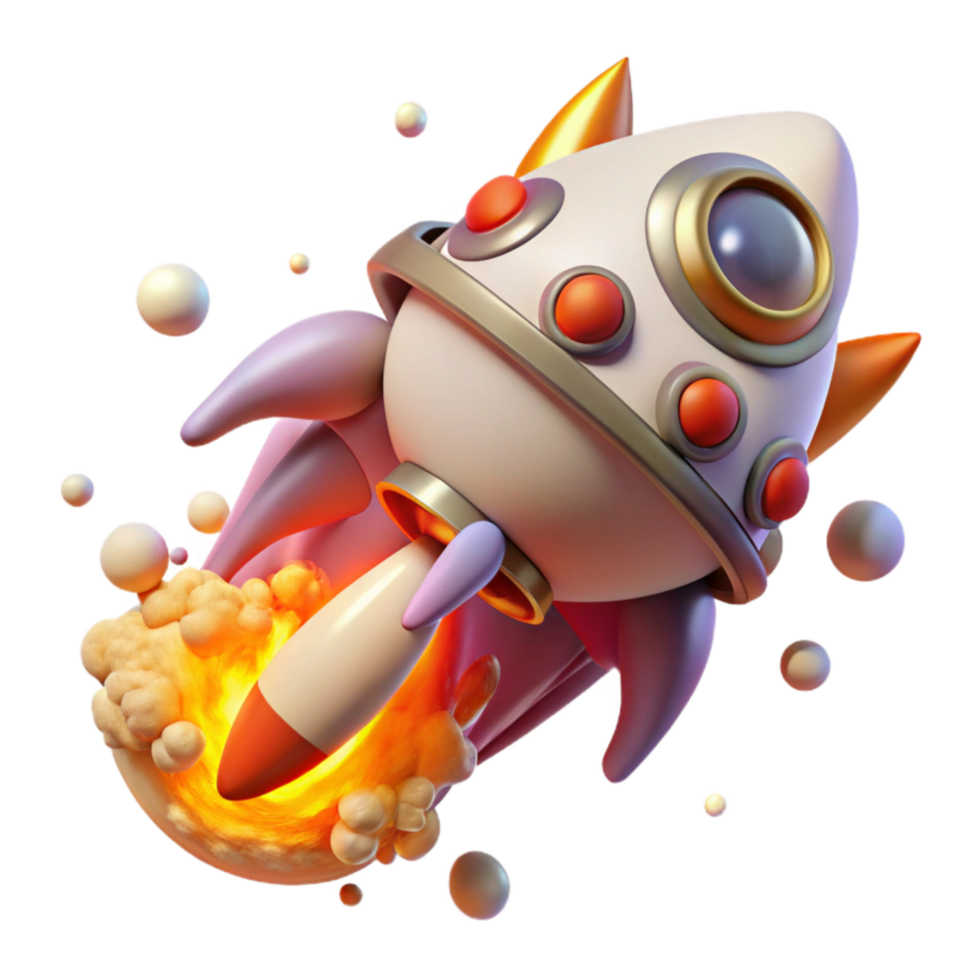 stunning traditional Spaceship Entering Atmosphere Flames Isolated detailed png