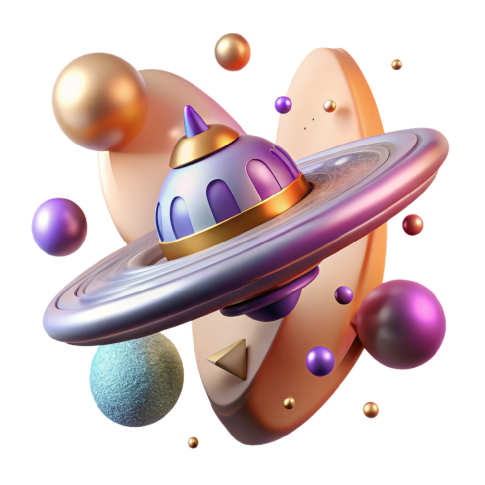 stunning artistic Spaceship Warp Drive Engaged Isolated premium png
