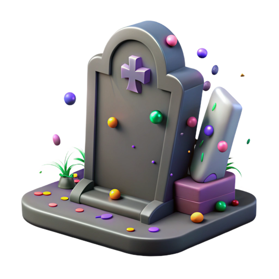 extraordinary minimalist Graveyard Tombstone with Gothic Design Transparent Background original png