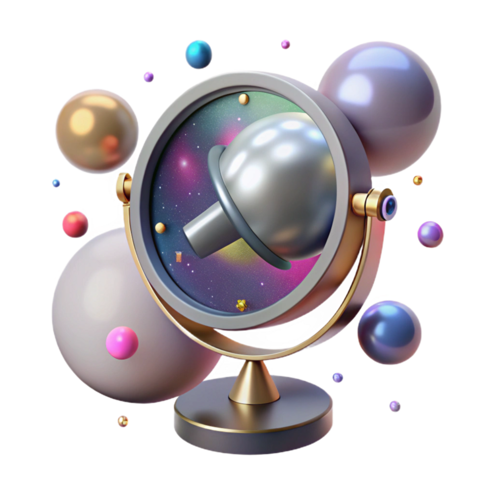 beautiful rustic Space Telescope Mirror Reflection Transparent high resolution png