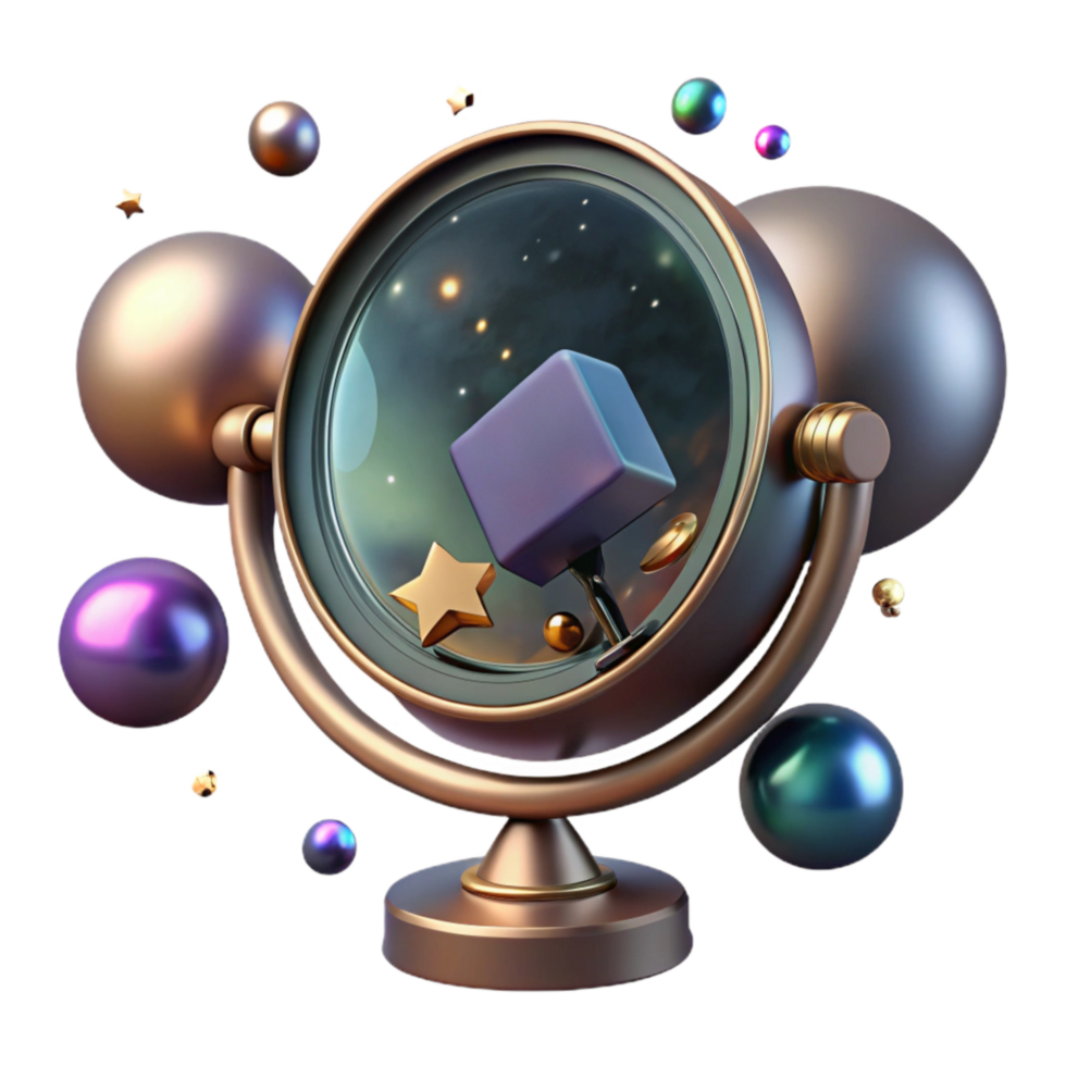 beautiful abstract Space Telescope Mirror Reflection Transparent original png