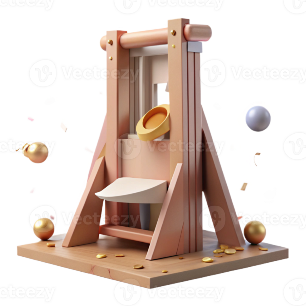 beautiful classic Paper Guillotine Side View Isolated Cutout authentic png