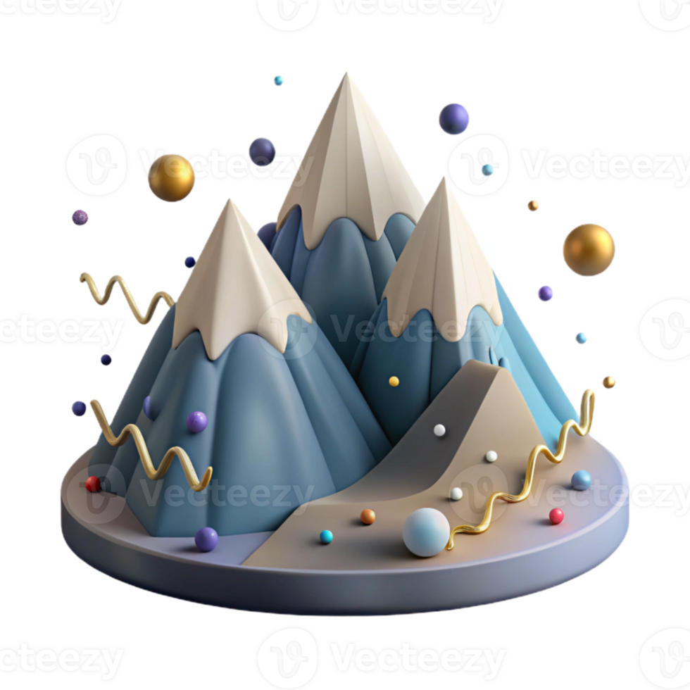 elegant rustic Mountain Range Silhouette Cutout Isolated high resolution png