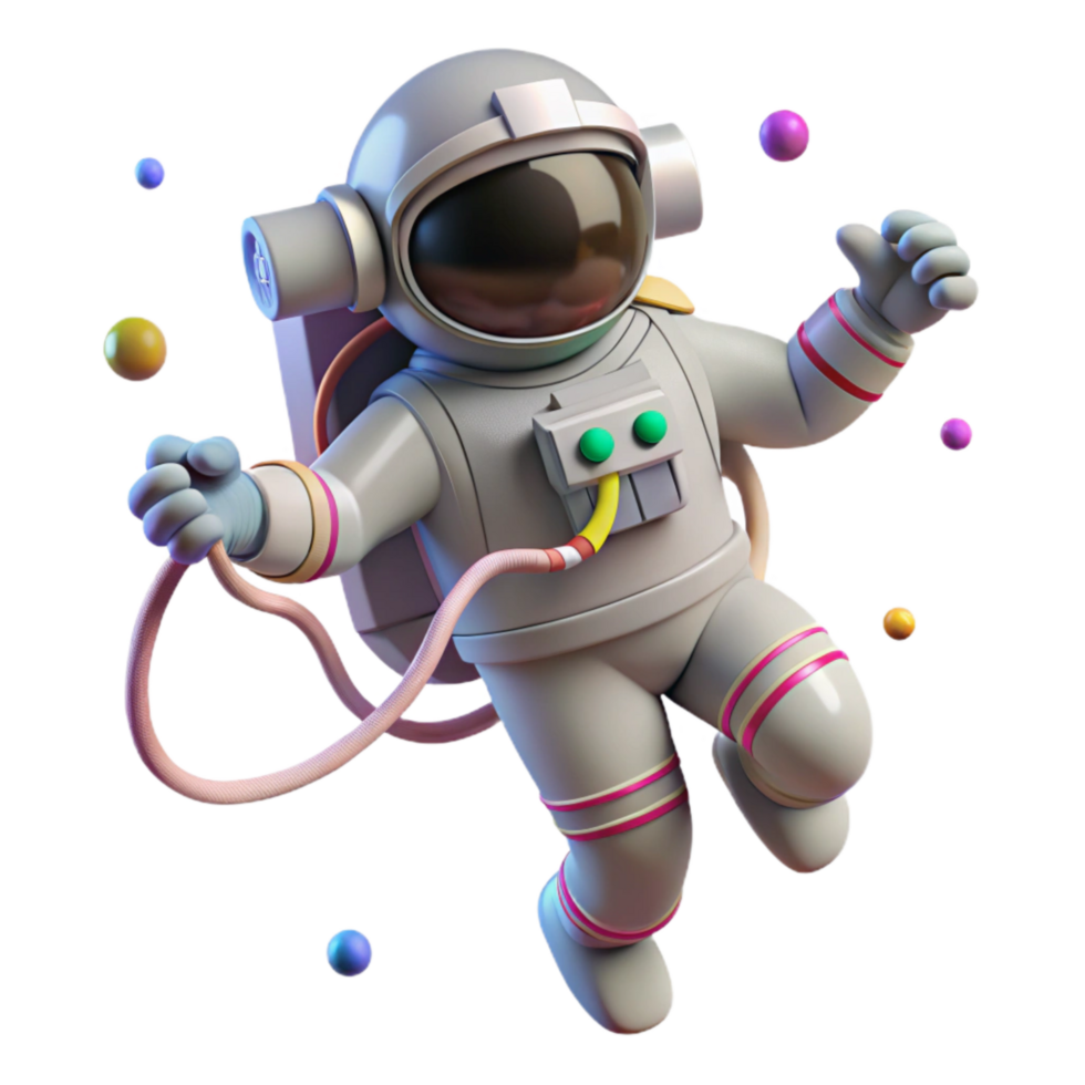 wonderful rustic Spacewalk Astronaut Tethered Transparent Background exclusive png