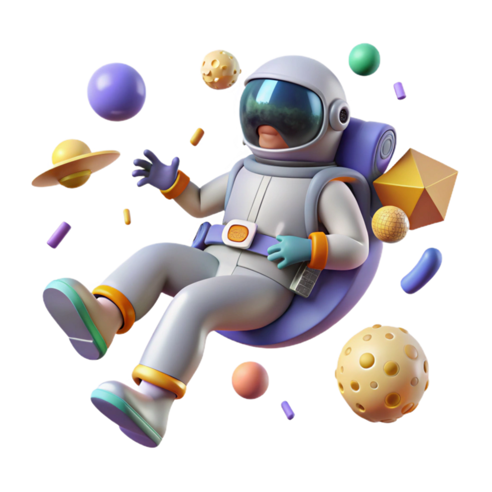 serene classic Space Tourist Floating Zero Gravity Isolated genuine png
