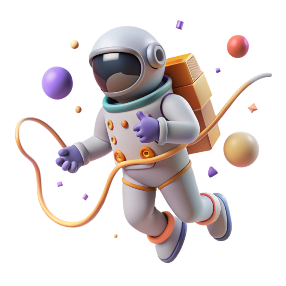 stunning rustic Spacewalk with Tether Line Isolated professional png