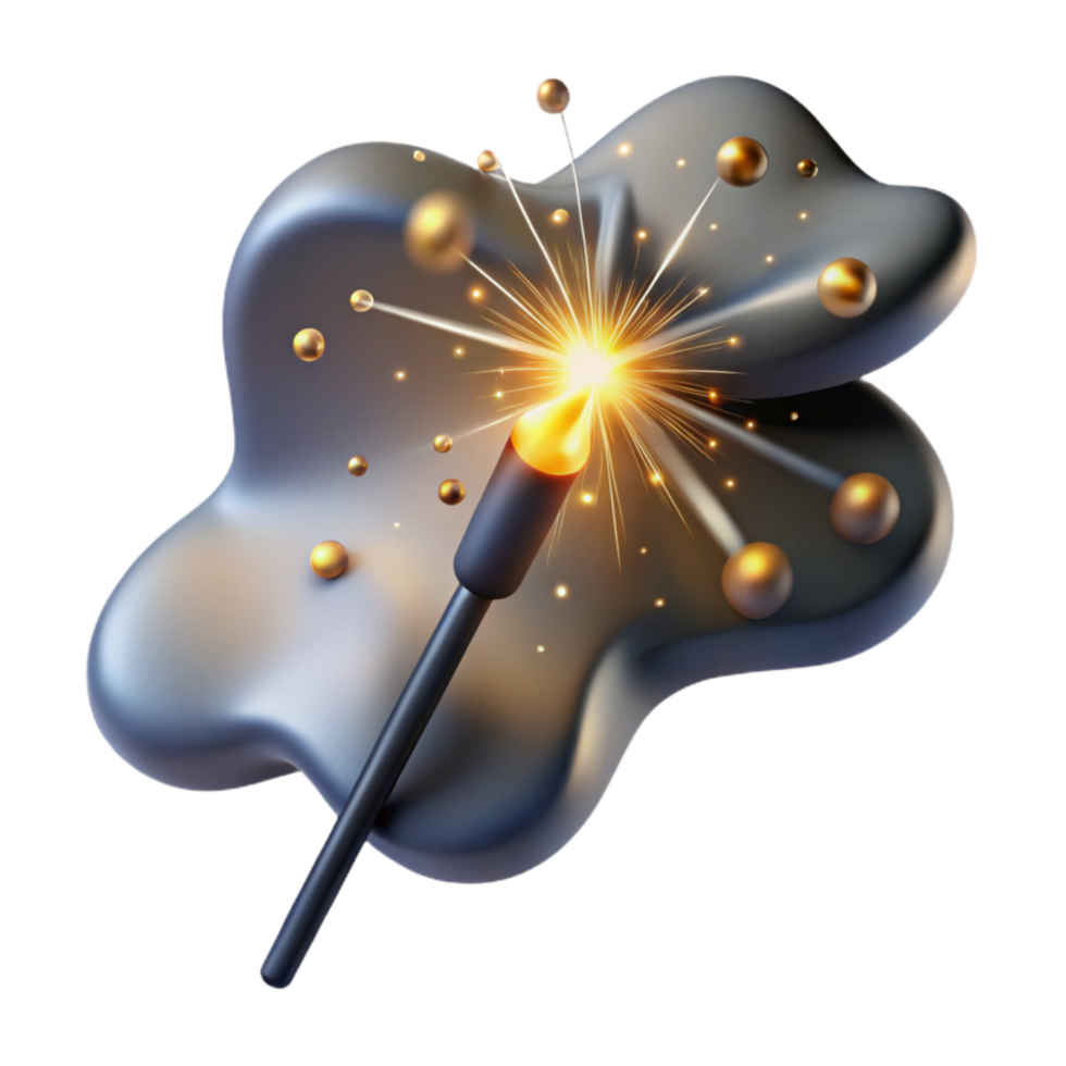 magnificent artistic Sparklers Burning Bright Light Isolated Cutout original png