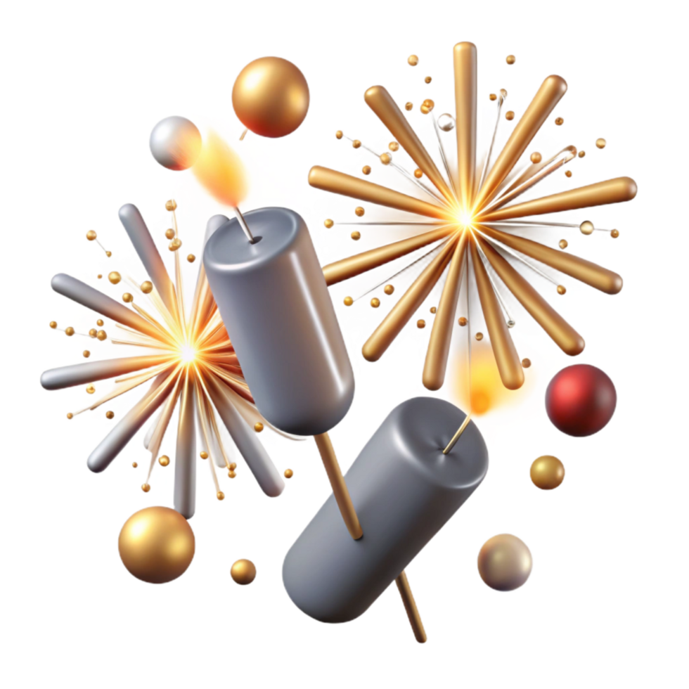 serene rustic Sparklers Bright Sparks Celebration Transparent Cutout professional png