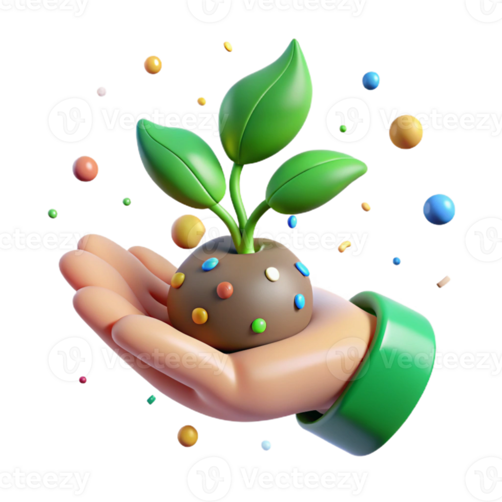 beautiful creative Green Sprout Growing in Pot Cutout Element high resolution png