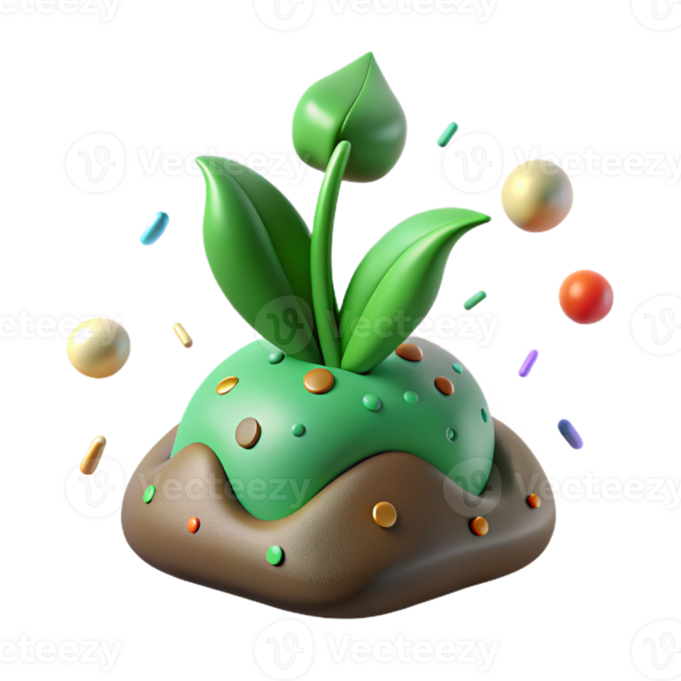 beautiful classic Green Sprout Emerging From Soil Cutout genuine png