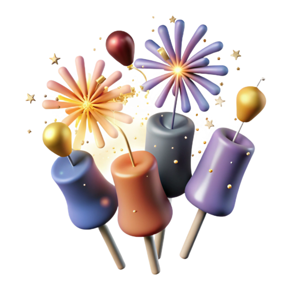 serene classic Sparklers Burning Brightly Celebration Transparent Cutout authentic png
