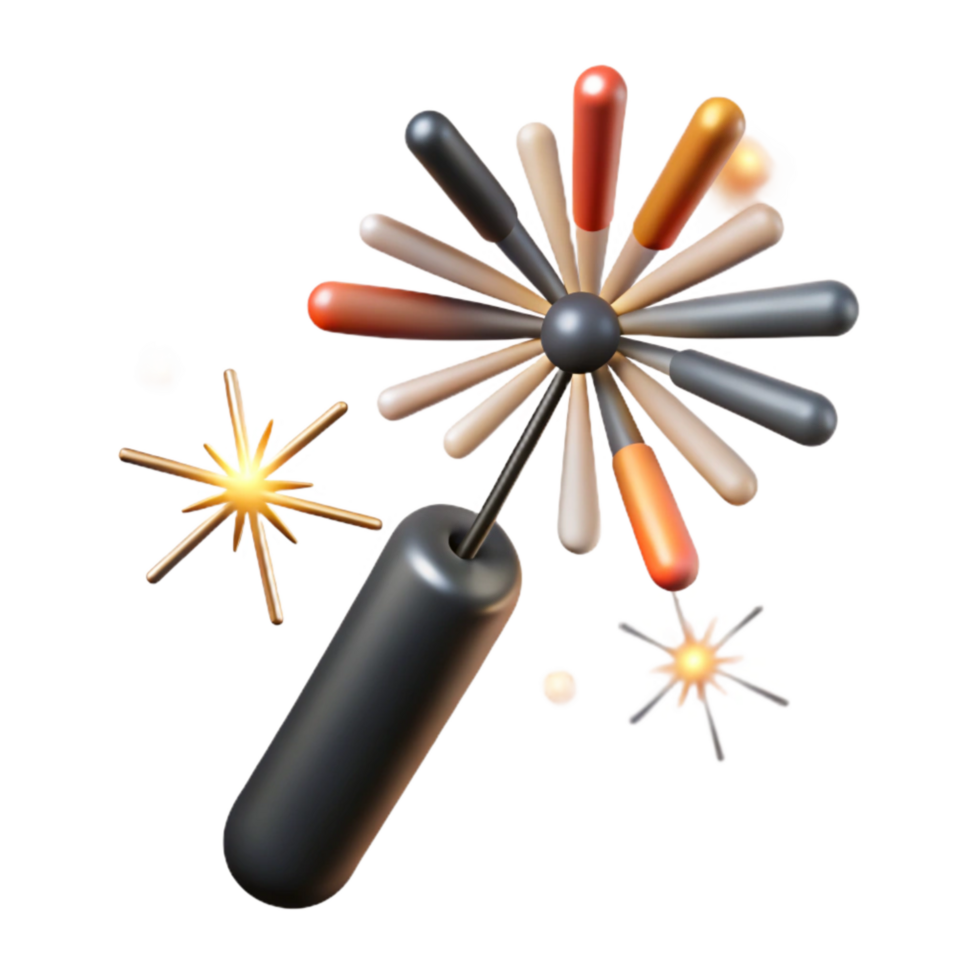 extraordinary vintage Sparklers Handheld Celebration Isolated on Transparent Background original png