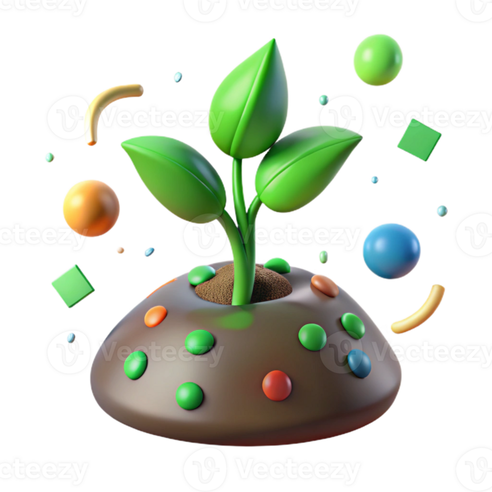 impressive creative Green Sprout Emerging From Soil Cutout high resolution png