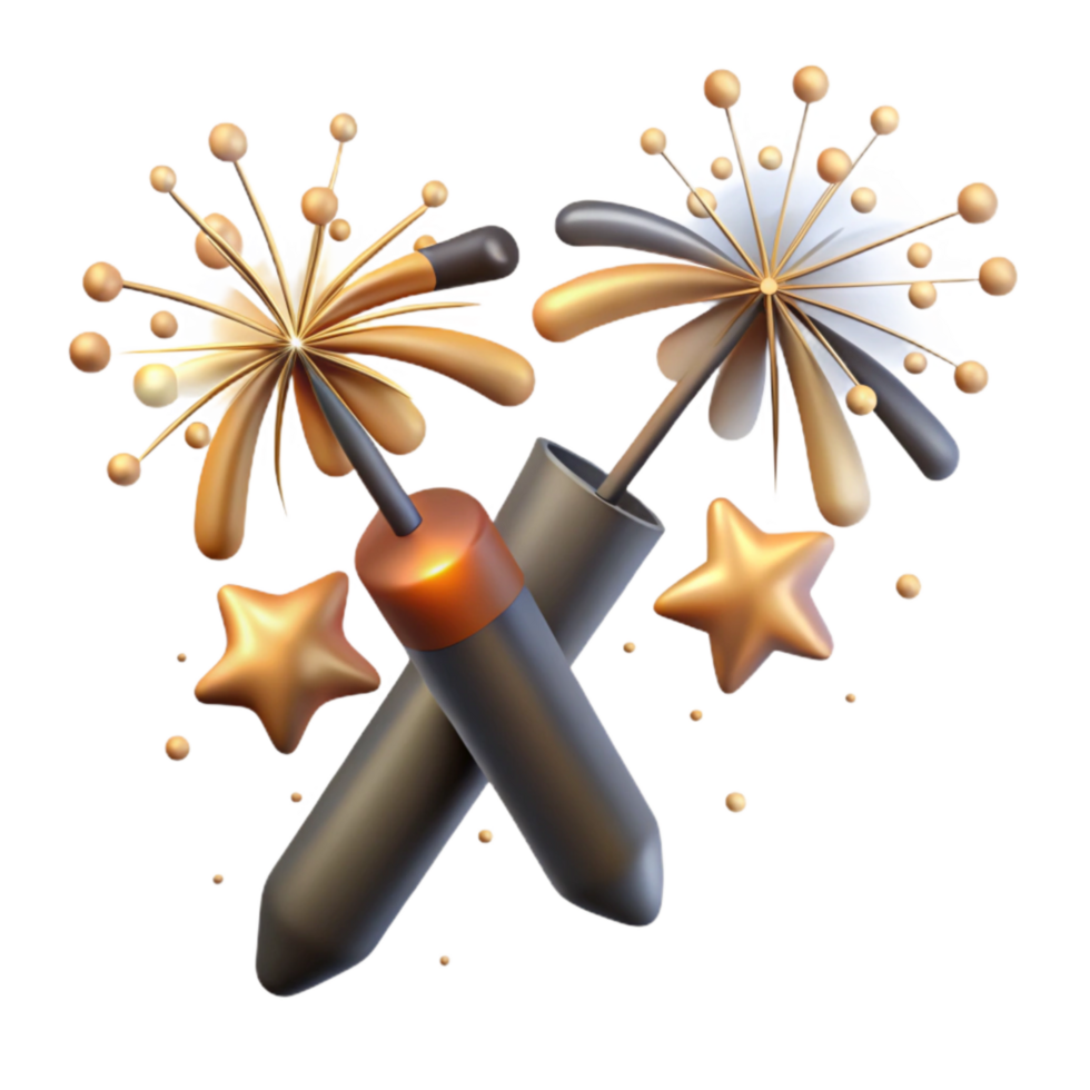 wonderful creative Sparklers Handheld Celebration Isolated on Transparent Background high resolution png