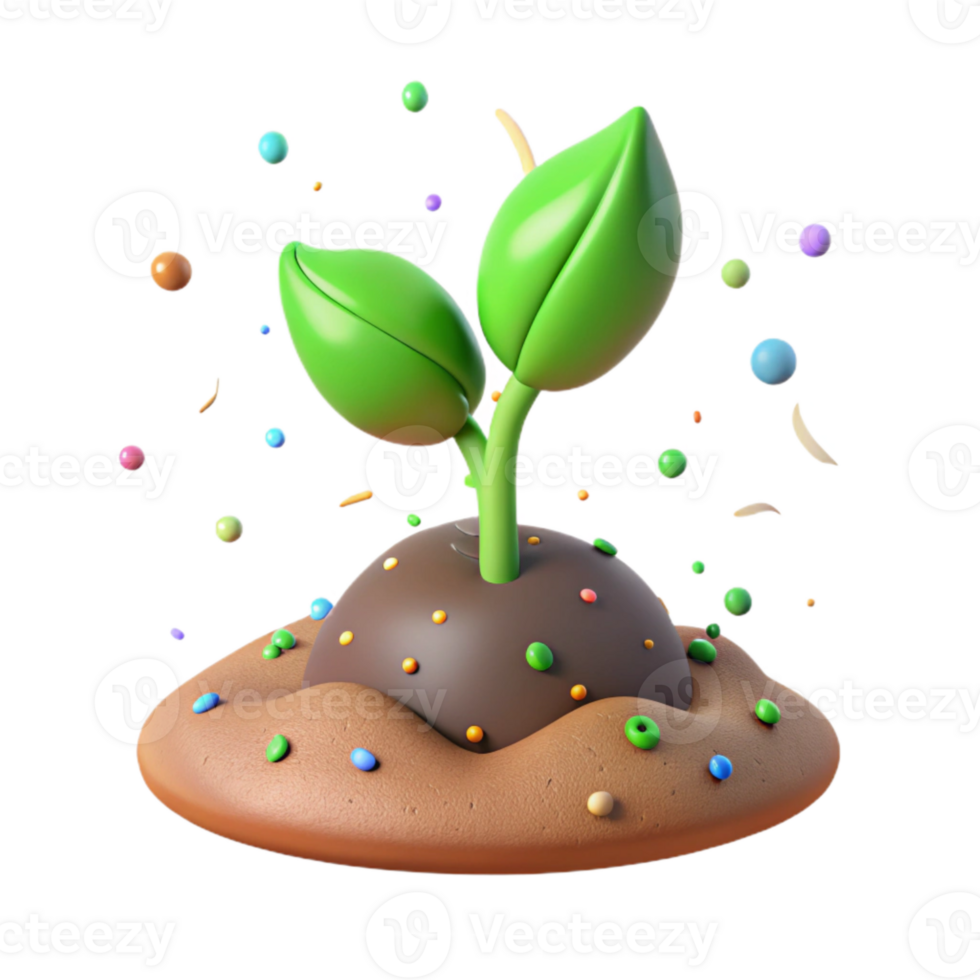 dramatic artistic Green Seed Sprouting From Soil Timelapse View Transparent high resolution png