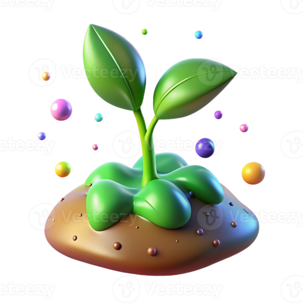 wonderful modern Green Sprout Emerging From Soil Cutout premium png