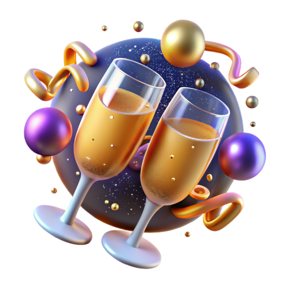 stunning abstract Sparkling Cider with Festive Glow Isolated high resolution png
