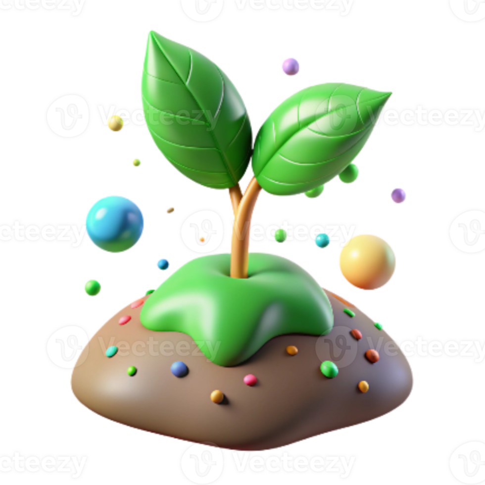 beautiful traditional Green Leaf Sprout Growing From Soil Cutout high quality png