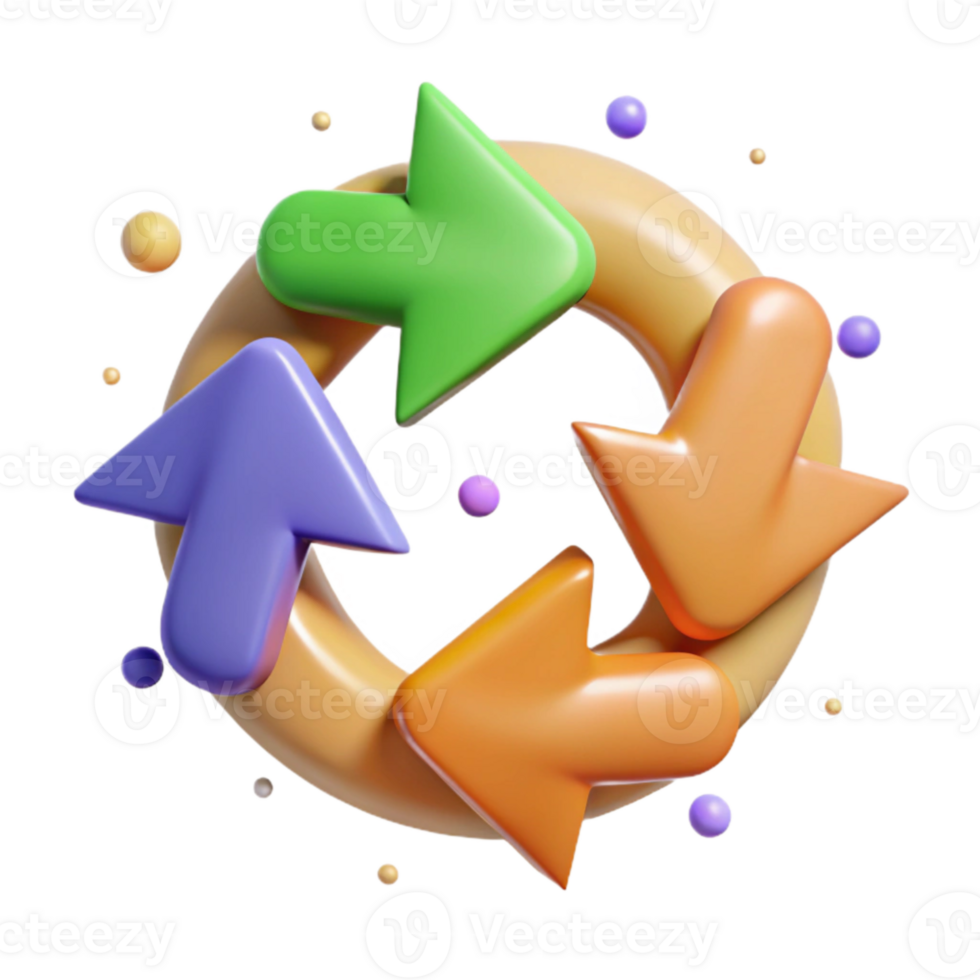 stunning vintage Recycle Arrows Forming Circle Isolated premium png