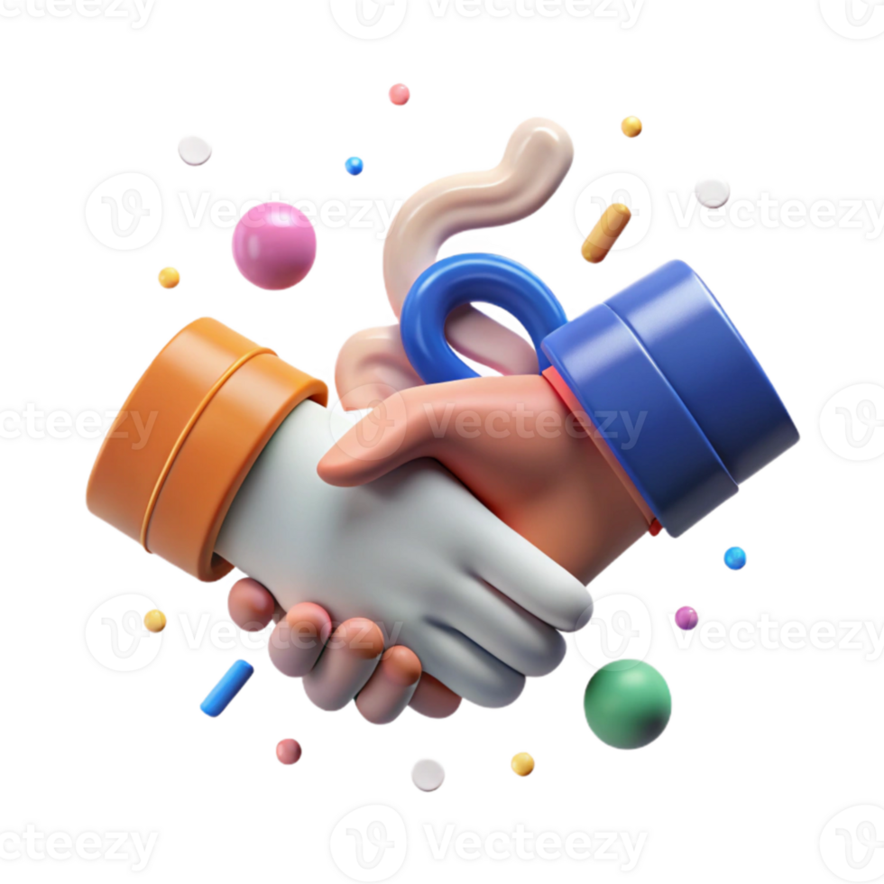 dramatic abstract Handshake Partnership Symbol Business Attire Transparent Background exclusive png