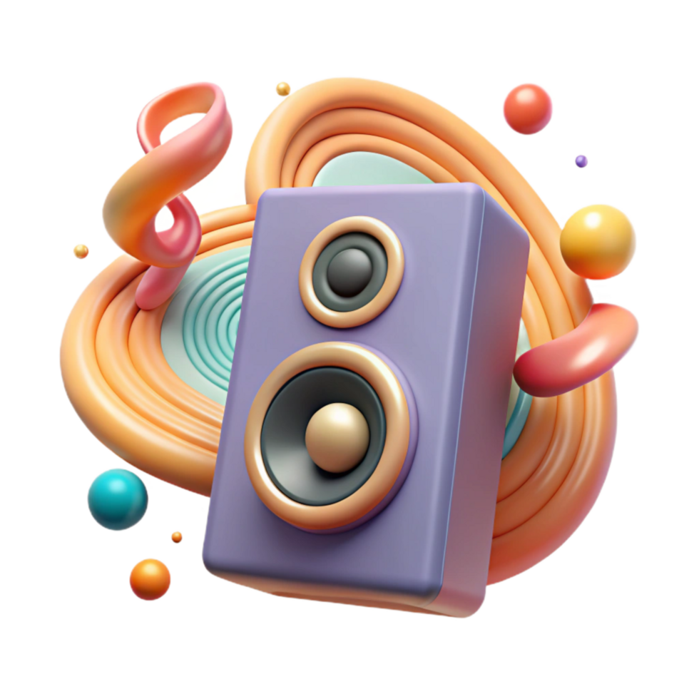 extraordinary traditional Speaker Icon with Sound Waves Cutout authentic png