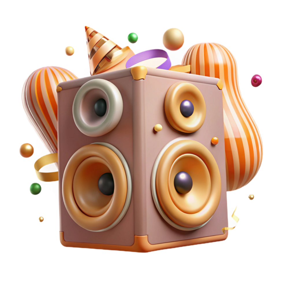 dramatic contemporary Speaker System with Woofer Isolated on Transparent Background exclusive png