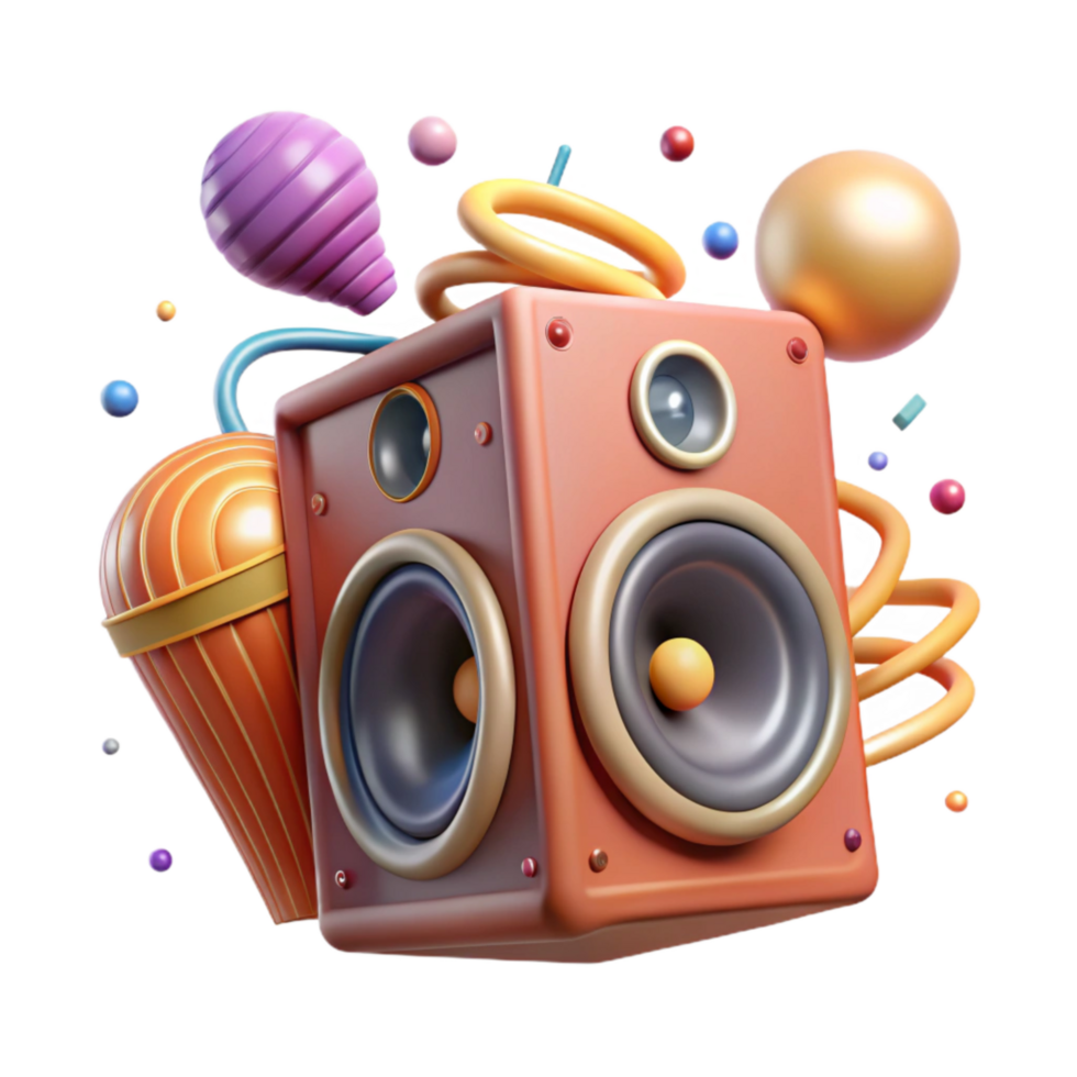 serene contemporary Speaker with Amplified Sound Transparent Background genuine png