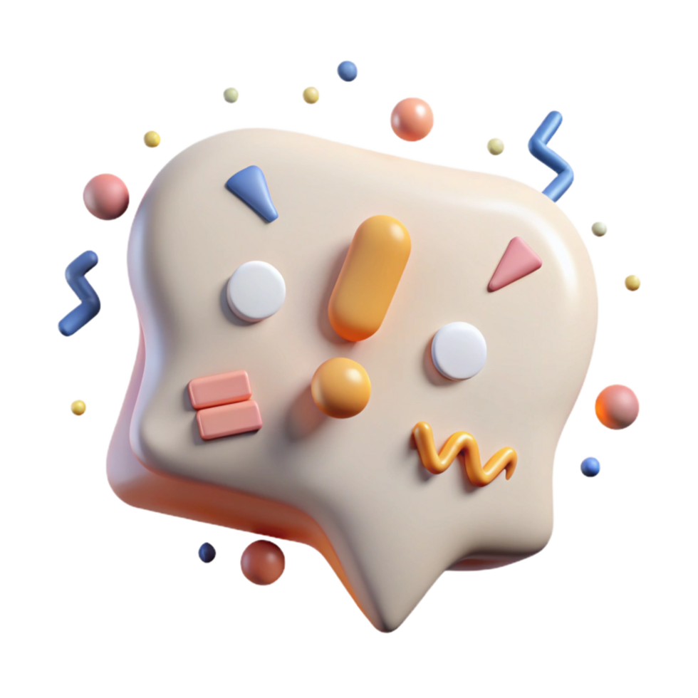 wonderful abstract Speech Bubble with Exclamation Point and Laughter Isolated genuine png