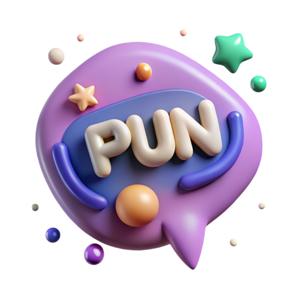 magnificent contemporary Speech Bubble with Pun Intended Text Isolated high quality png