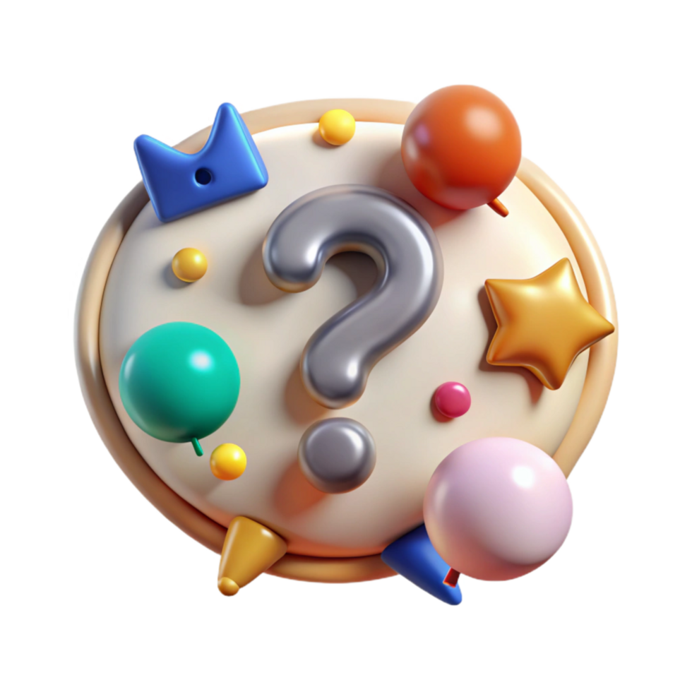 elegant traditional Speech Bubble with Question Mark in Different Languages Transparent Background detailed png