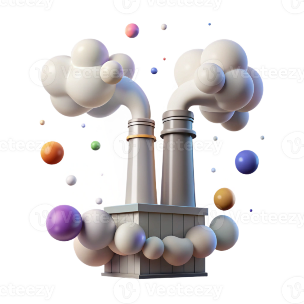 stunning contemporary Pollution Smoke From Factory Chimney Transparent Background authentic png